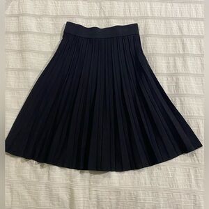 Chic Black A-Line Pleated Skirt